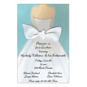 Bridal Shower Invitations, Back Bow Blue, Picture Perfect